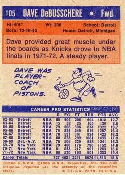 Back of Dave DeBusschere