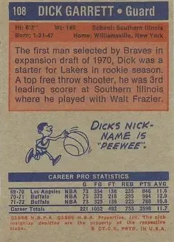 Back of Dick Garrett