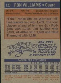 Back of Ron Williams