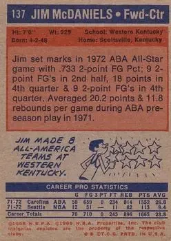 Back of Jim McDaniels