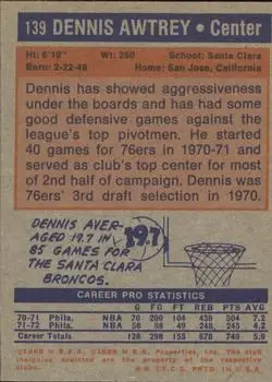 Back of Dennis Awtrey