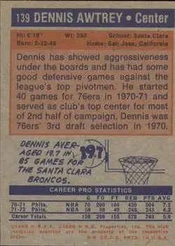 Back of Dennis Awtrey