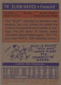 Back of Elvin Hayes