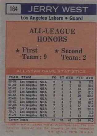 Jerry West 뒷면