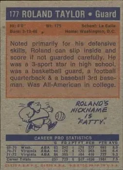 Back of Roland Taylor