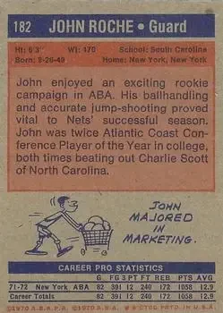 Back of John Roche