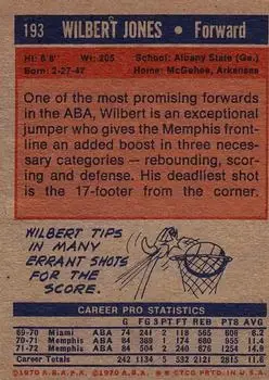 Back of Wilbert Jones