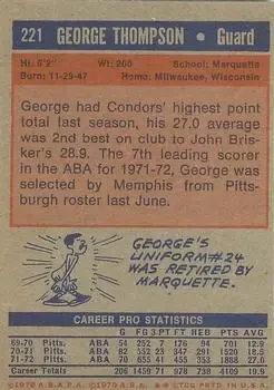 Back of George Thompson