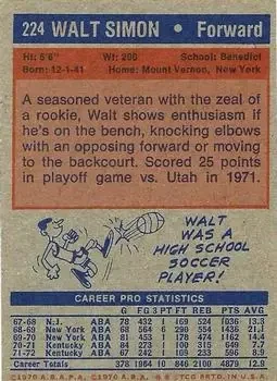 Back of Walt Simon