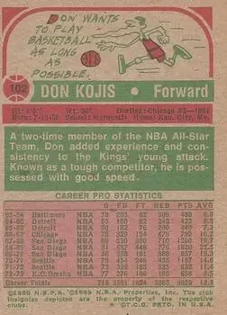 Back of Don Kojis