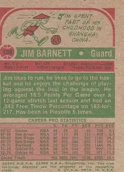 Back of Jim Barnett