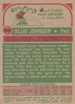 Back of Ollie Johnson