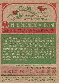 Back of Phil Chenier