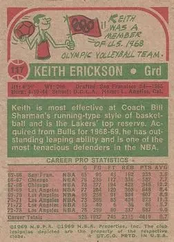 Back of Keith Erickson
