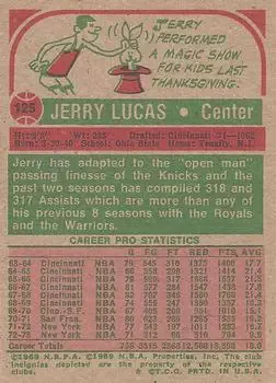 Back of Jerry Lucas