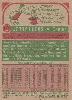 Back of Jerry Lucas