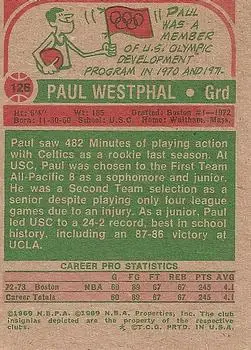 Back of Paul Westphal