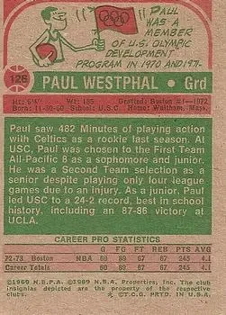 Back of Paul Westphal