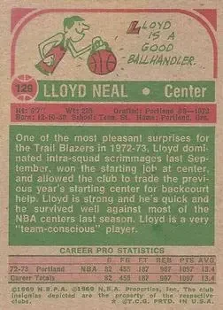 Back of Lloyd Neal