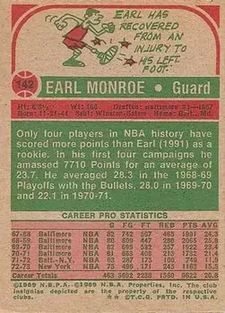 Back of Earl Monroe