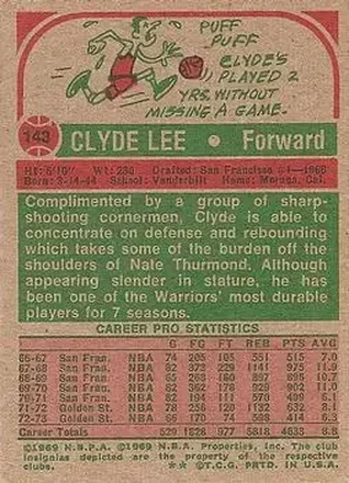 Back of Clyde Lee
