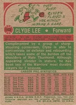 Back of Clyde Lee