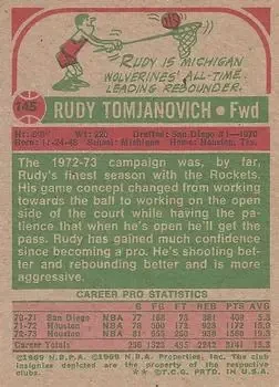 Back of Rudy Tomjanovich