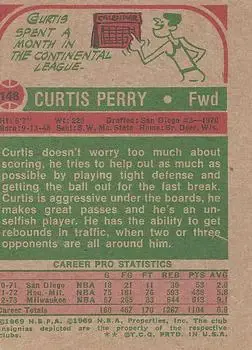 Back of Curtis Perry