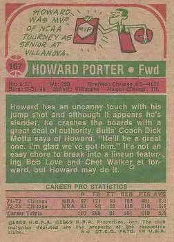 Back of Howard Porter