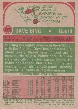Back of Dave Bing