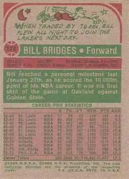 Back of Bill Bridges