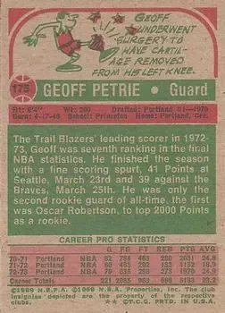 Back of Geoff Petrie