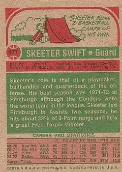 Back of Skeeter Swift