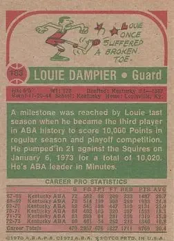 Back of Louie Dampier