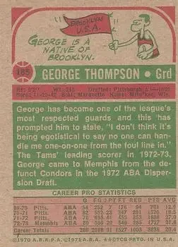 Back of George Thompson