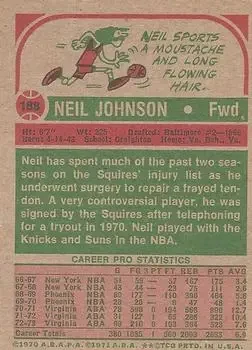 Back of Neil Johnson
