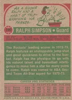 Back of Ralph Simpson