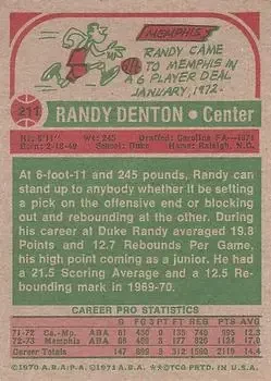 Back of Randy Denton