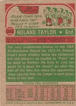 Back of Roland Taylor