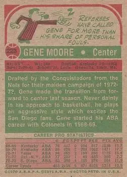 Back of Gene Moore