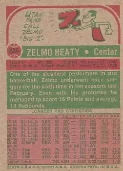 Back of Zelmo Beaty