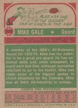 Back of Mike Gale