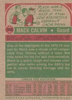 Back of Mack Calvin