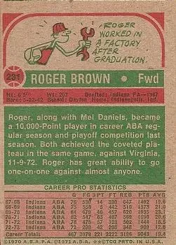 Back of Roger Brown