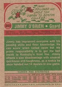 Back of Jimmy O'Brien