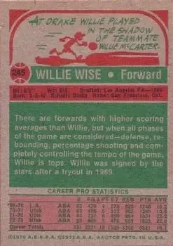 Back of Willie Wise