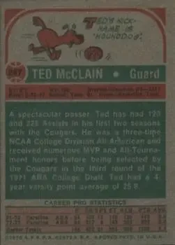 Back of Ted McClain