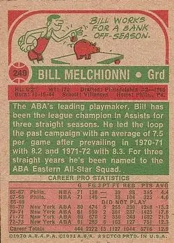 Back of Bill Melchionni
