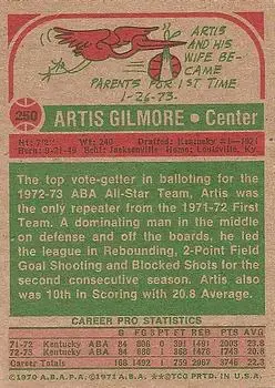 Back of Artis Gilmore