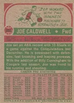 Back of Joe Caldwell